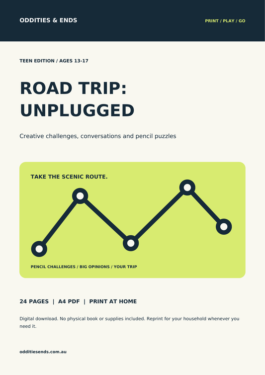 Road Trip: Unplugged - cover of the 24-page printable PDF